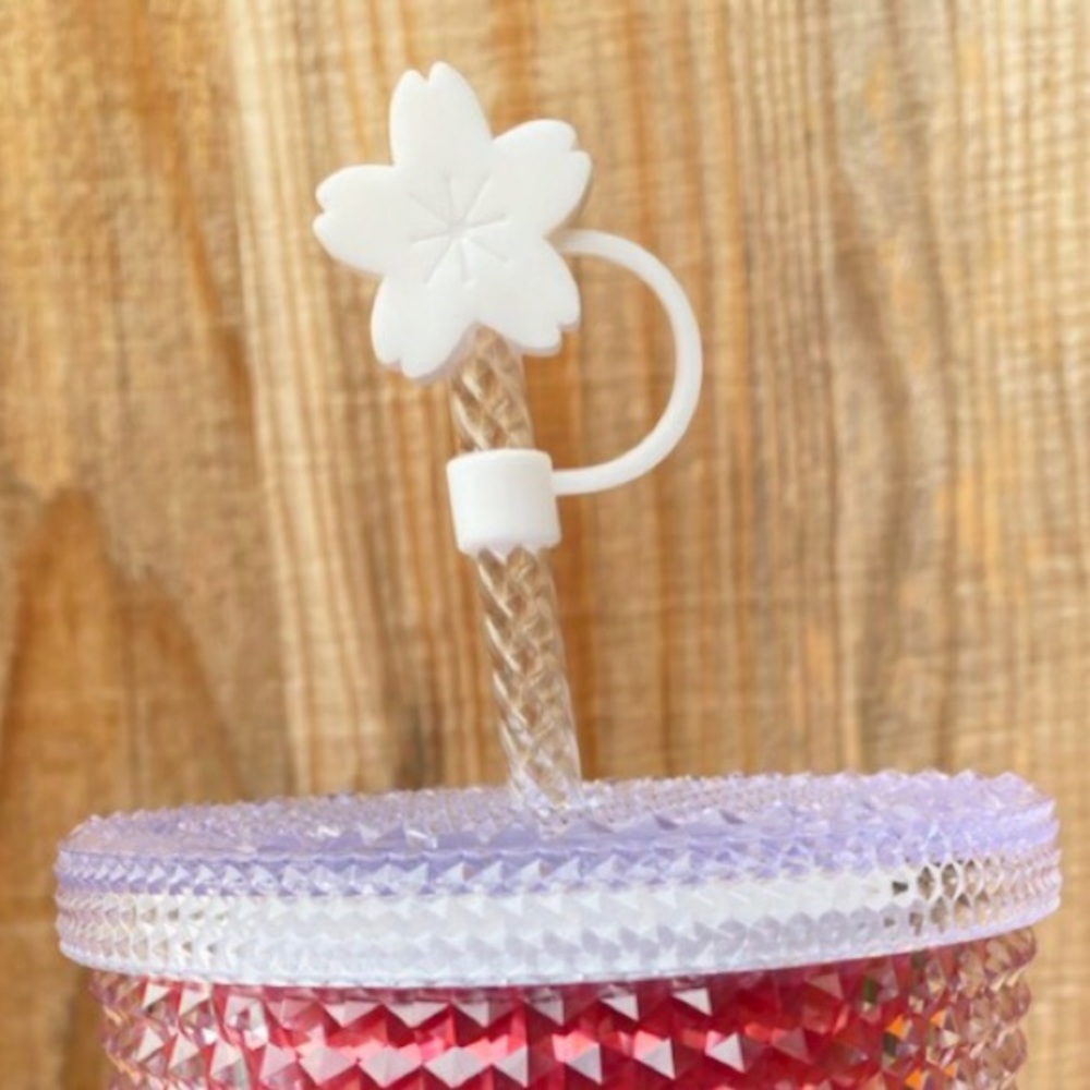 🌬White Flower Straw Topper 🌬 - Picture 2 of 2